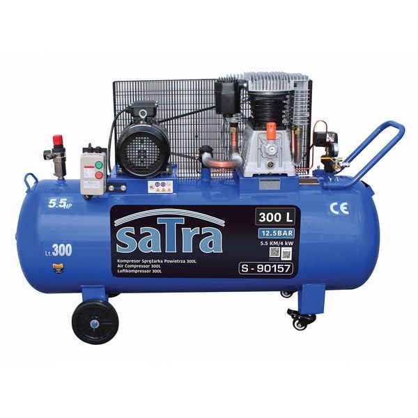 Въздушен компресор 300 л 4kw 5.5cp 12.5 bar 380v techman satra