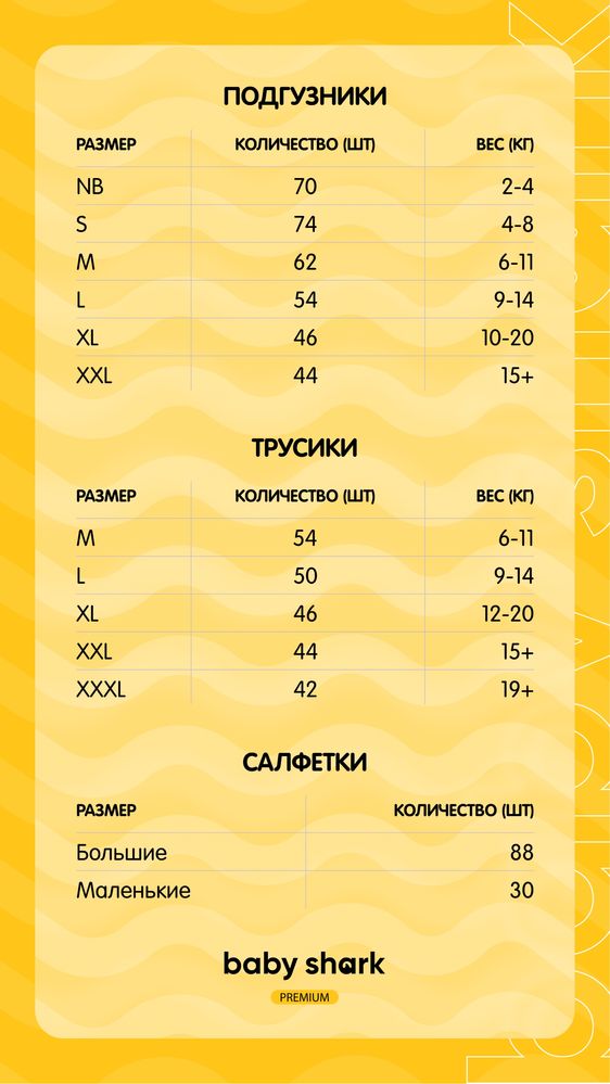 Подгузники и трусики Baby Shark с ПОДАРКОМ! Только оригинал !