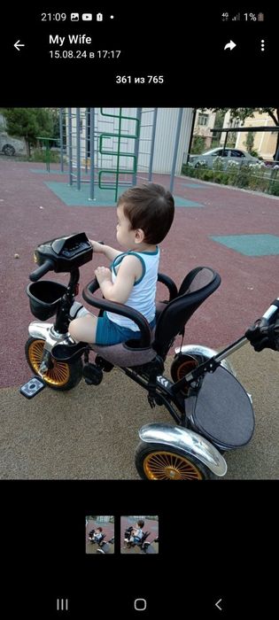 Kalyaska alvonch va bolalar velosipedchasi