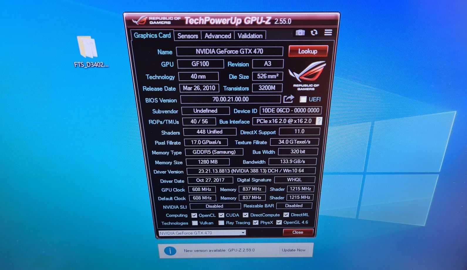 621S.Placa Video Palit GTX 470,1,28GB DDR5-320Bit,PCI-e,DX 11