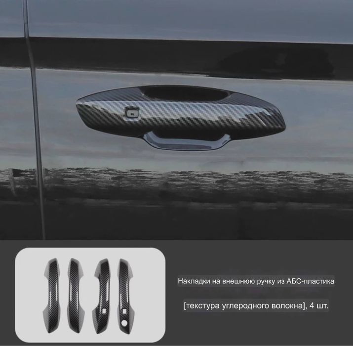 Накладки на дверные ручки Song Plus/DMI/EV 21-25г Комплект из 4 штук