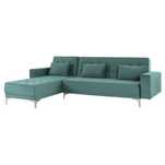 Ъглов кадифен диван HM3145, Функция сън, Два цвята 245x80-160x80 Промо