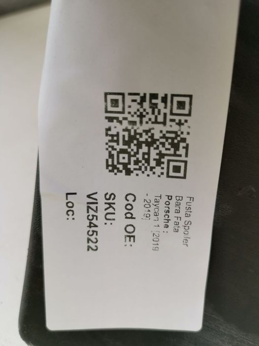 Fusta Spoiler Bara Fata Porsche  Taycan 1 [2019 - 2019] Original In St