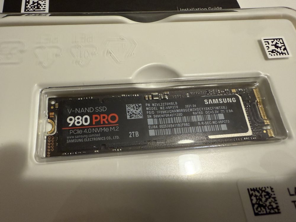 Samsung SSD 980 Pro 2 tb gen 4.0