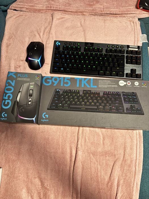 Mouse+tastatura logitech g502x plus / g915tkl