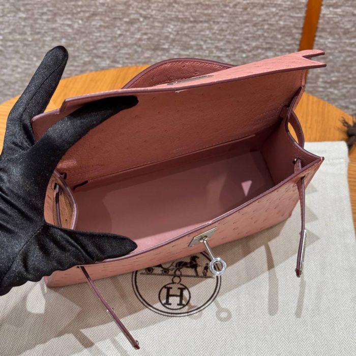 Geanta Hermes Kelly Pochette Ostrich 22