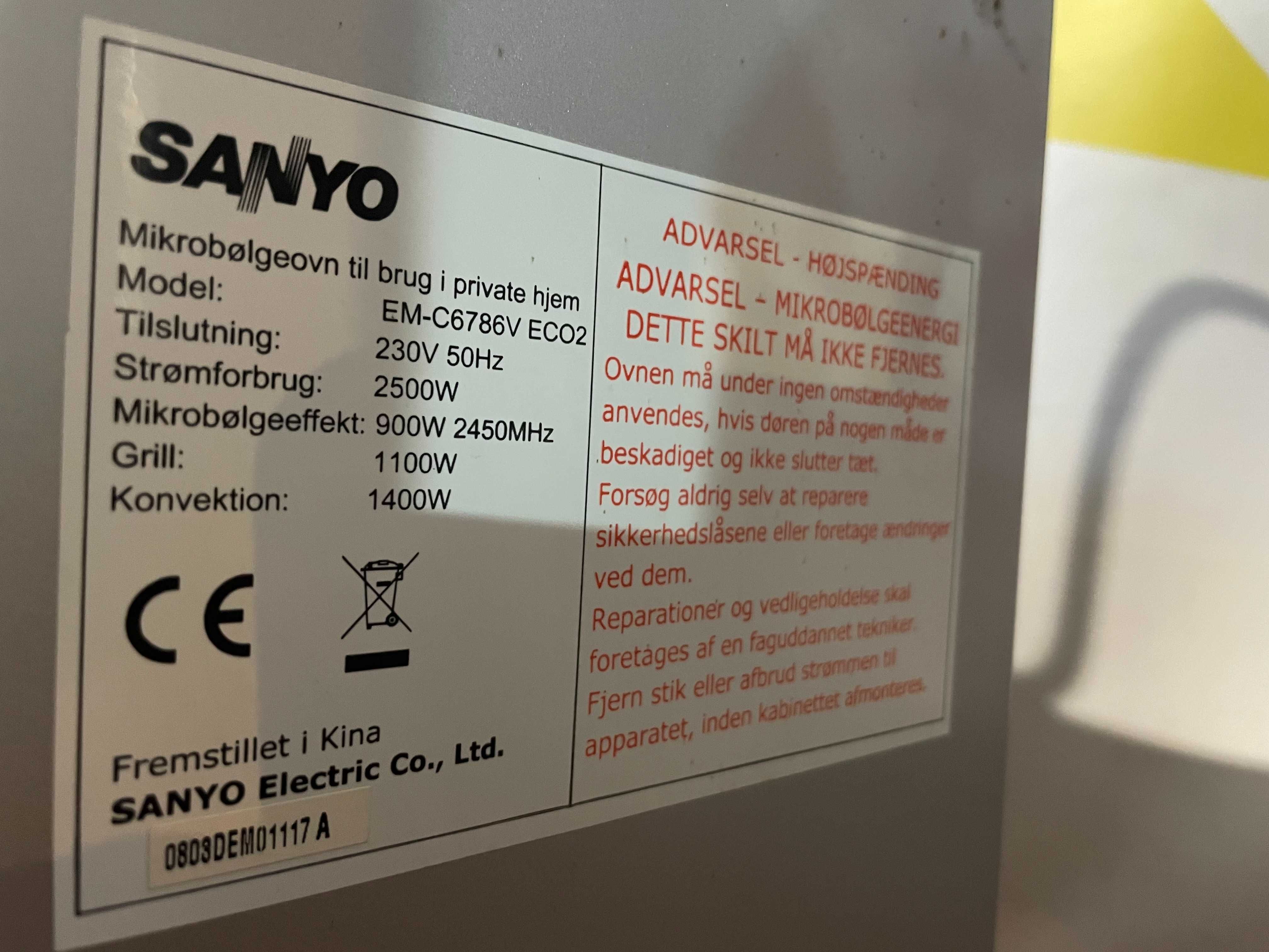 Cuptor Microunde Grill Convectie SANYO  EM-C6786V-Eco2500W Garantie 2a