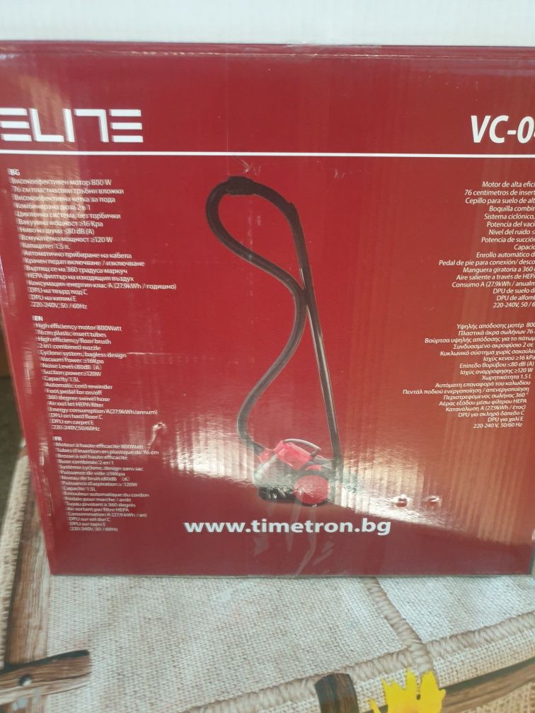 Чисто нова прахосмукачка  Elite VC-0498