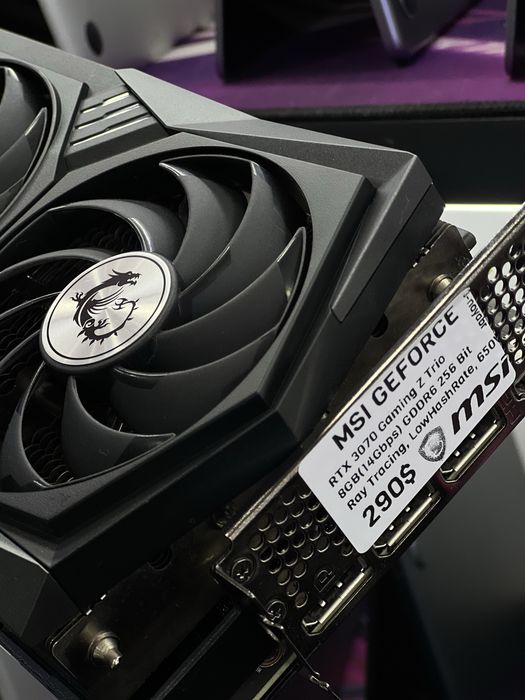 Videokarta MSI RTX 3070 Gaming Z Trio