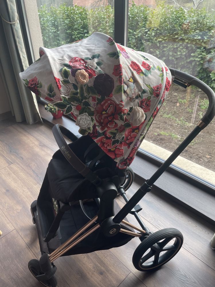 Количка Cybex Priam Spring Blossom Rose Gold