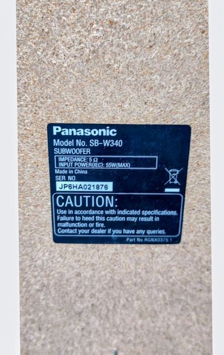 Sistem home cinema 5.1 Panasonic - 330 W