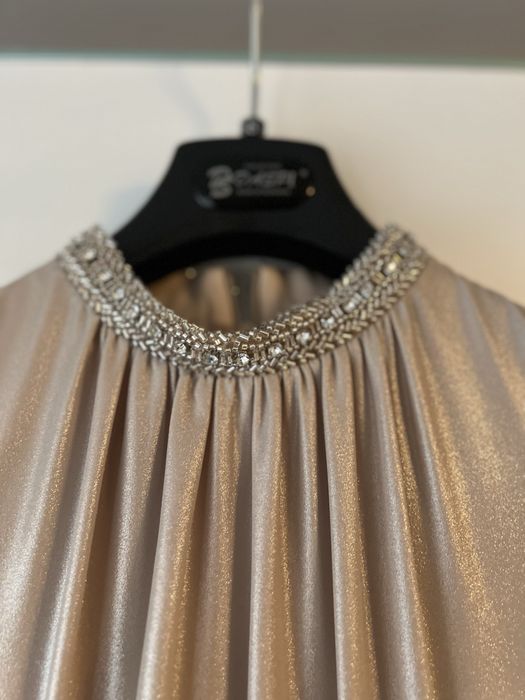 Rochie din voal cu maneci tip capa - Nissa