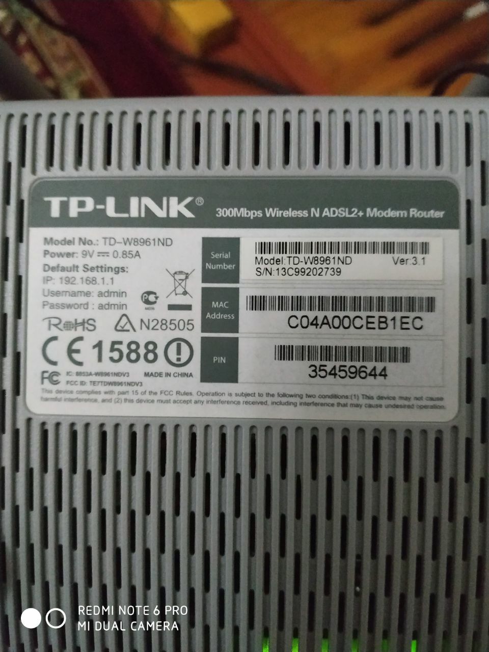 Wi-fi modem TP Link 8961