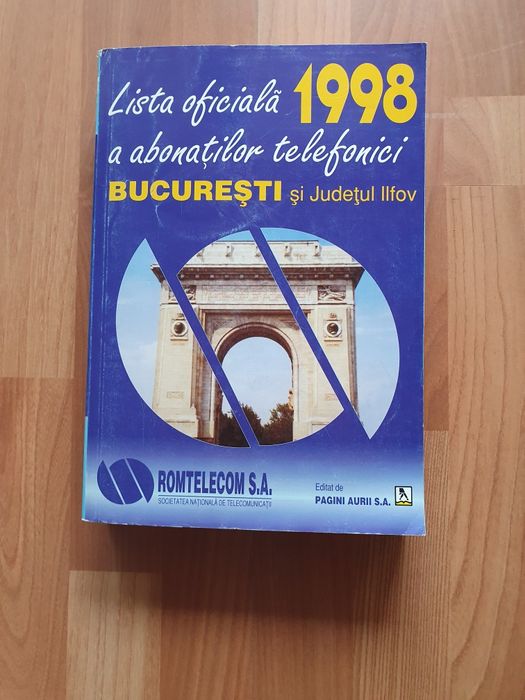 Carte de telefon București 1998