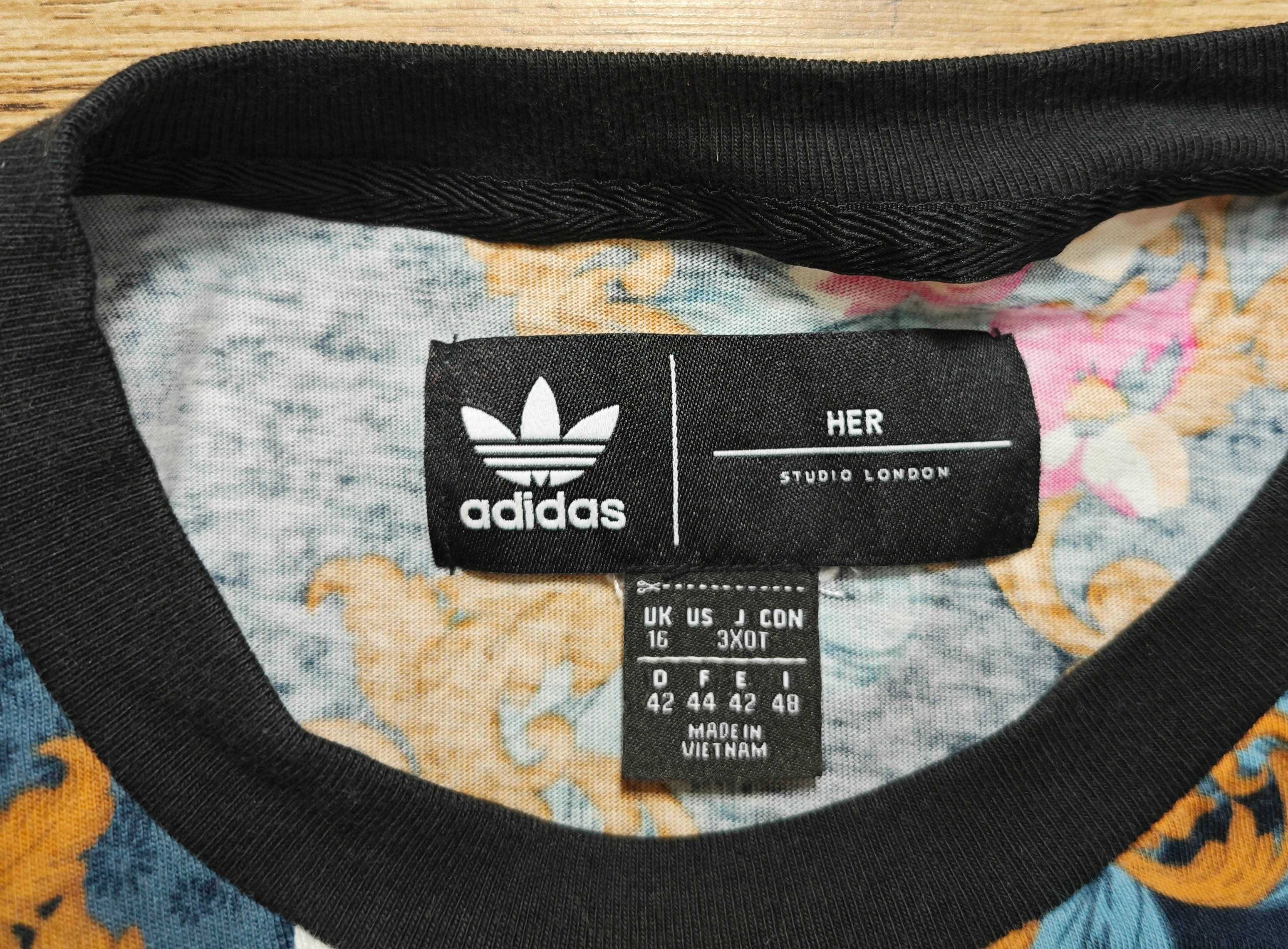 Adidas Her Studio London Флорална дамска тениска размер XL / UK 16