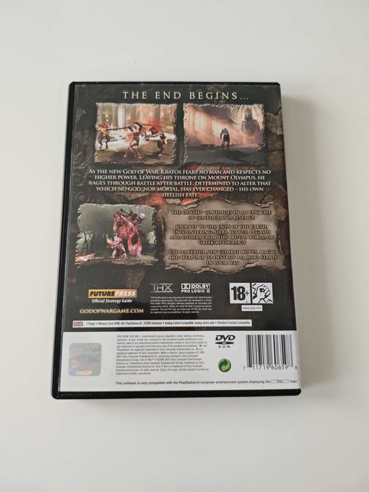 Кутия и книжка God of War II Playstation 2 PS2 - БЕЗ ДИСК