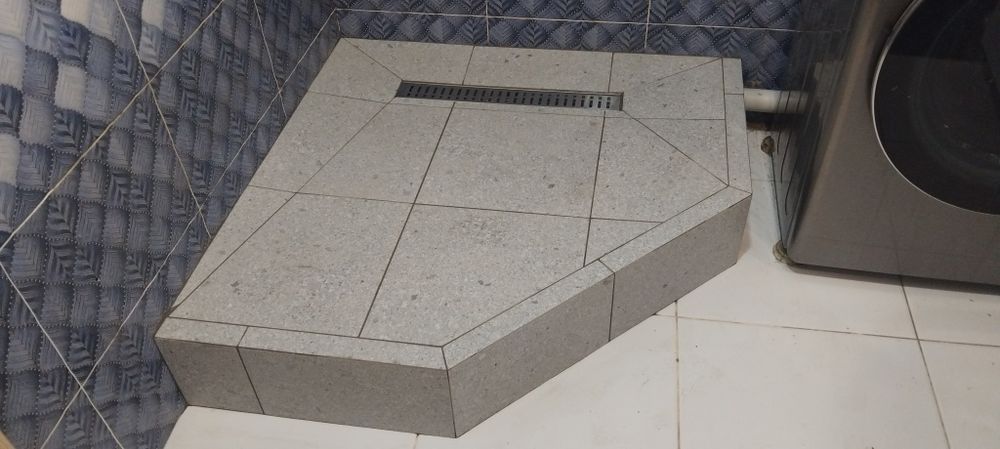 Распил керамогранита.облицовка.