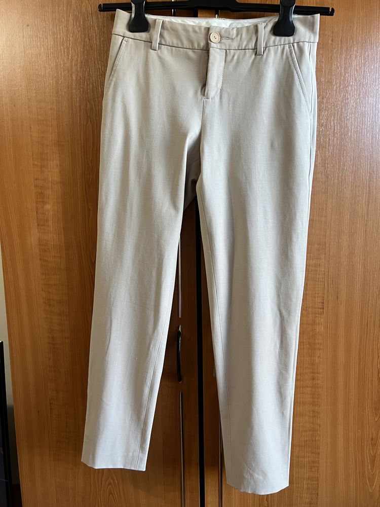 Pantaloni Stefanel casual S crem bej