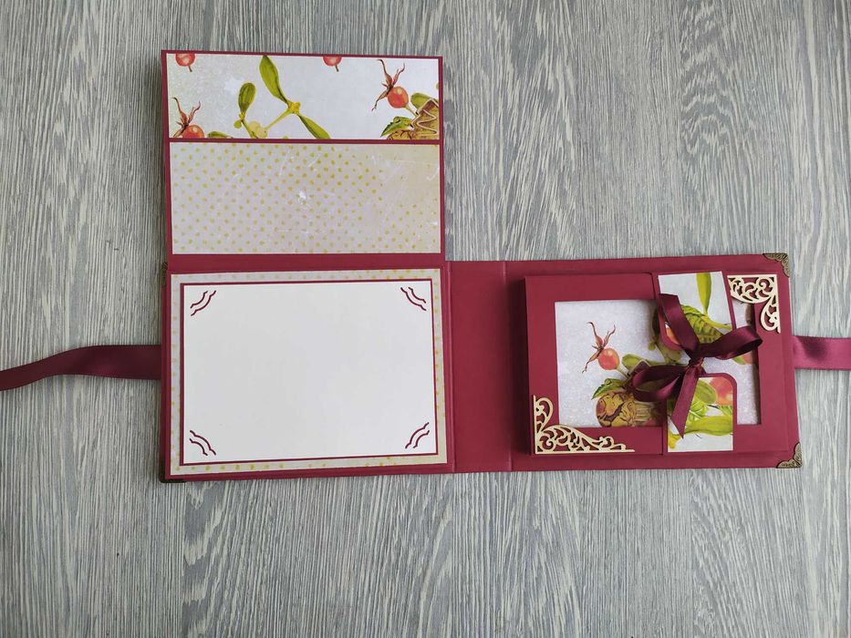 Мини скрапбук албум с коледни мотиви, ръчна изработка /57.5-6