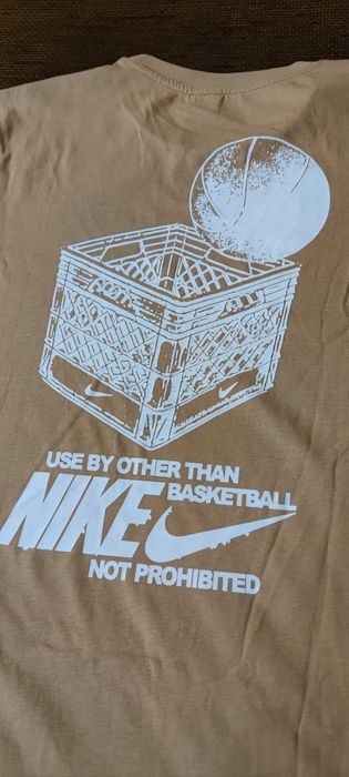 Nike Тениска Памучна XXL бежова с гръб