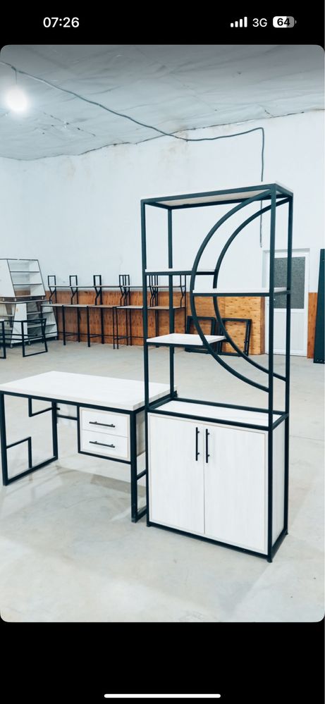 Loft mebil ishlab chiqaruvchi lardan harxil stelajla bor 700.000 boshl