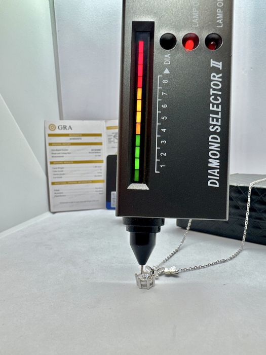 Сребърно колие с мойсанит (диамант) 1 карат