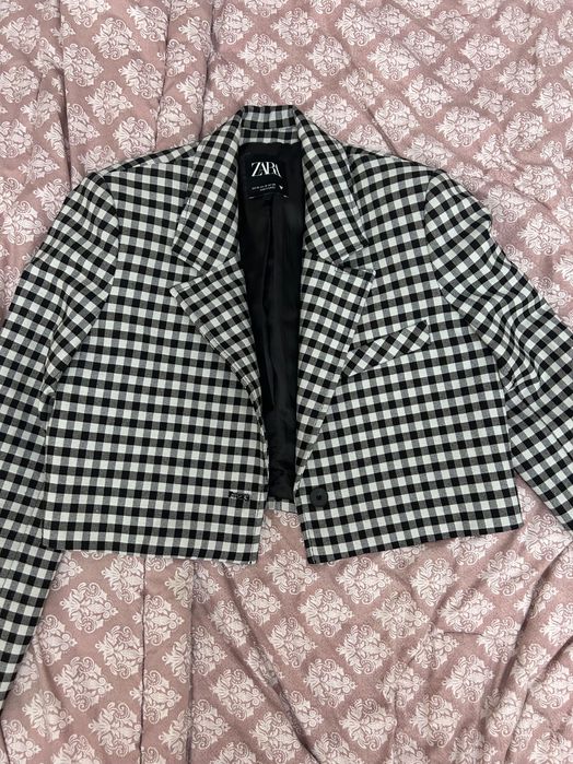 Пиджак Зара клетчатый