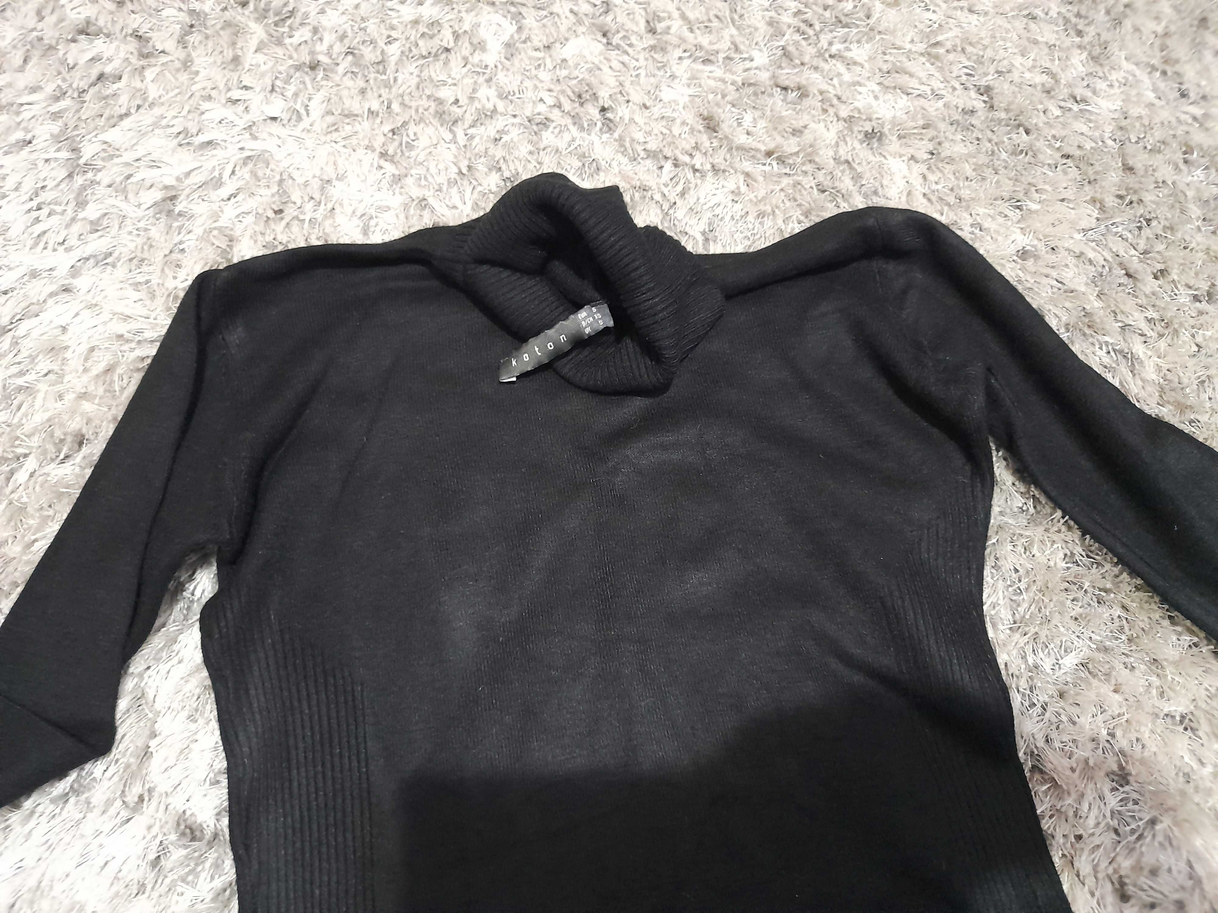 Pulover/maleta neagra dama pe gat, mas.S, marca Koton, finuta