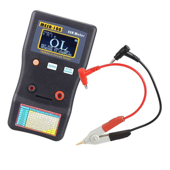 MESR 100 V2 ESR tester condensator aflat in circuit