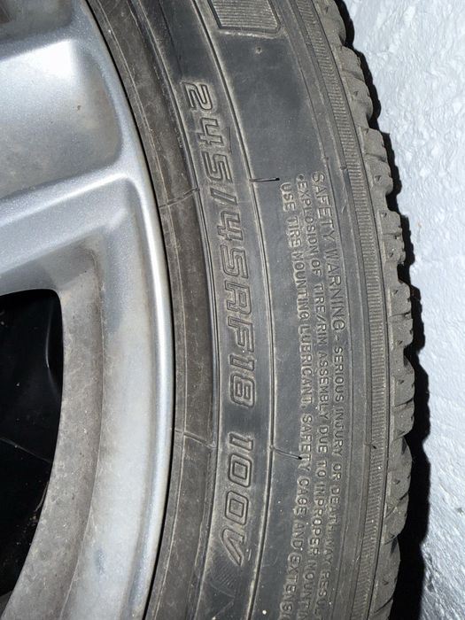 Jante + cauciucuri  runflat M+S 245/45/R18