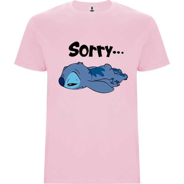 Нова детска тениска със Стич - Sorry (Stitch) в бял или розов цвят