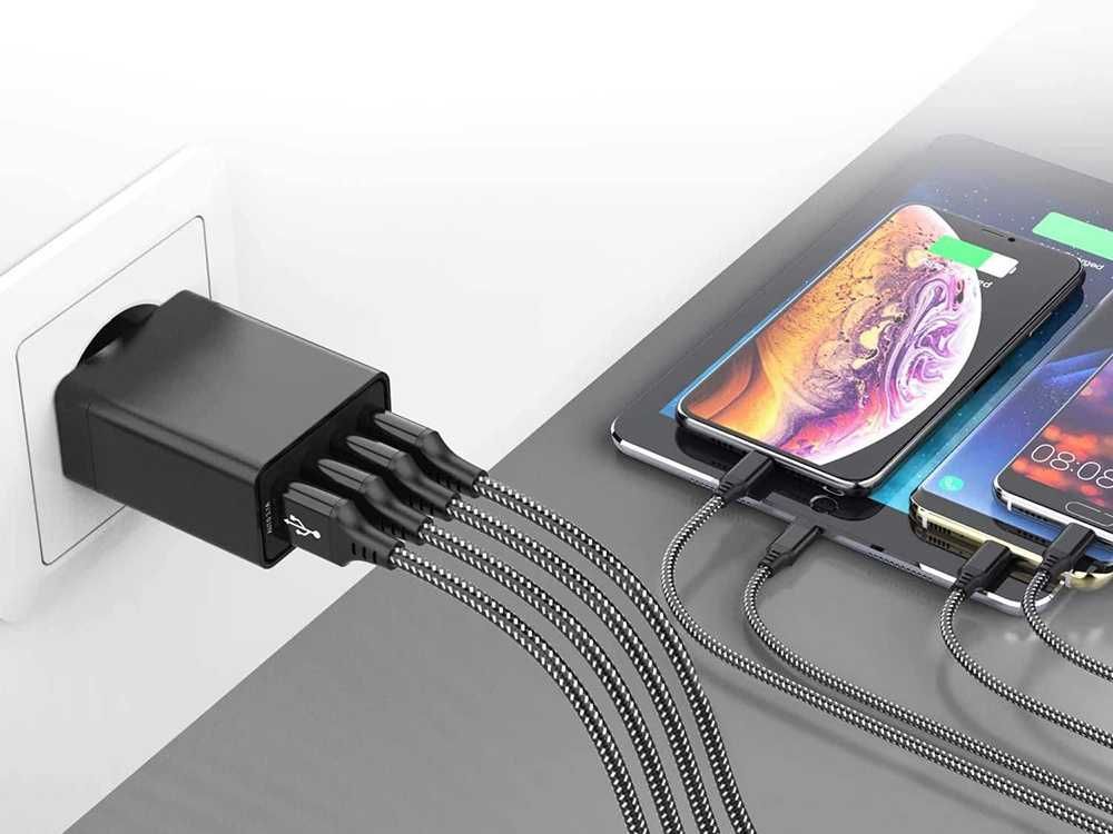 Incarcator de retea 4x USB Quick Charge 3.0 cu 4 porturi USB universal