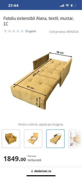 Fotoliu extentibil pat