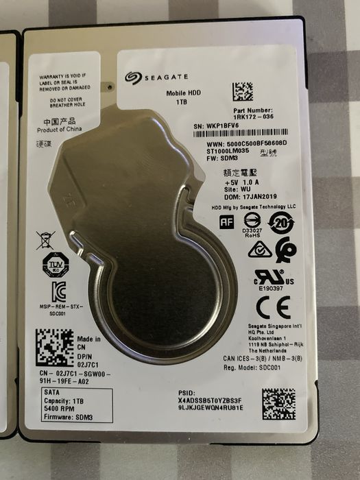 Hard disk laptop Seagate 1 Tb