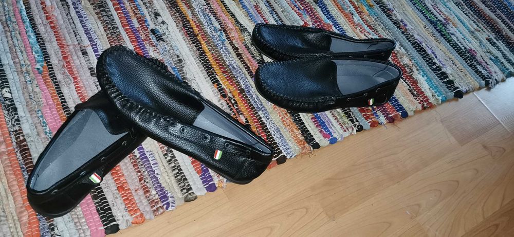mocasini negri pt barbati