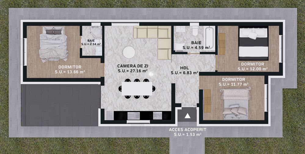 Casa premium de vânzare, cartier asfaltat - cartierul Olimp/Casandra