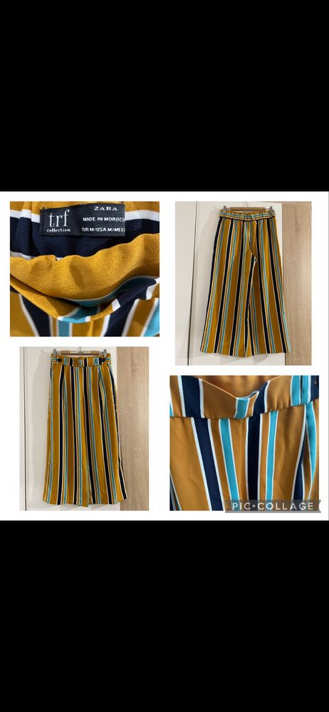 Панталони зелен, розов, зебра, горчица и корсет Zara Зара нови S M