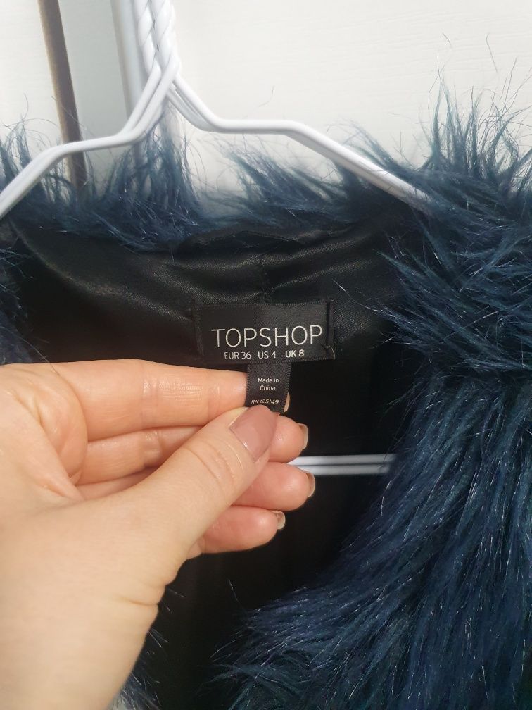 Haina Blana Artificiala Topshop Mărimea S/36