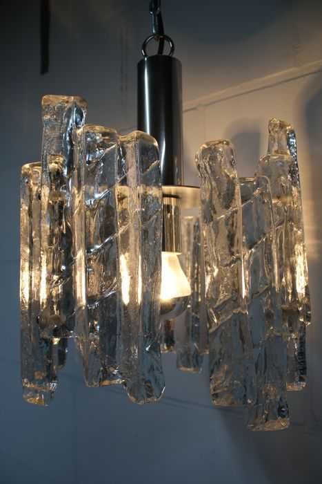 Lustra, Art Deco, Mid Century Modern, Kalmar, sticla Murano, vintage