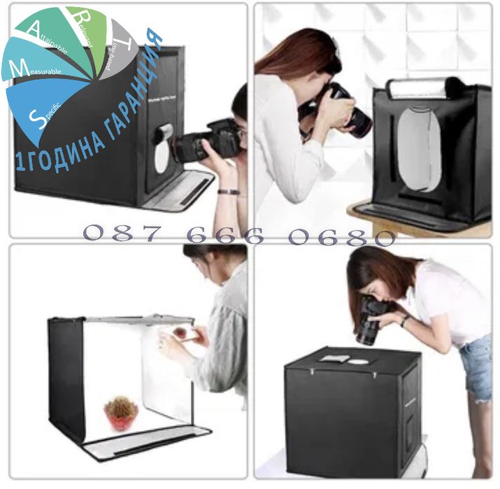 Палатка продуктова фотография фото кутия професионални снимки Led 60х6