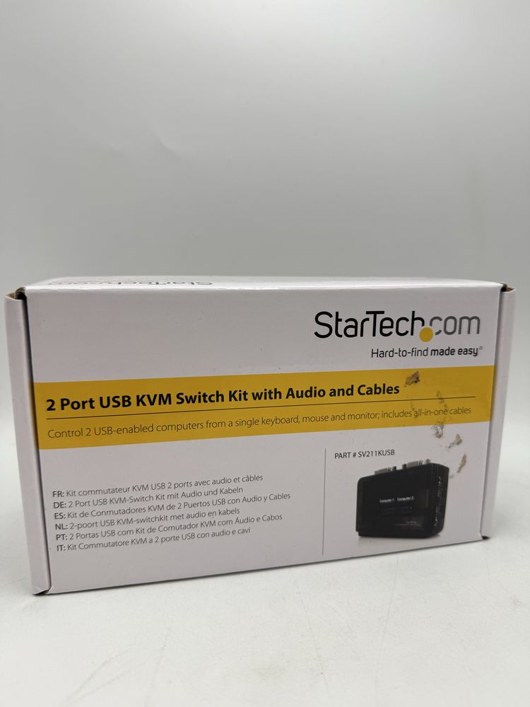 Star Tech 2 Port USB KVM Switch Kit with Audio and Cables Sigilat ii