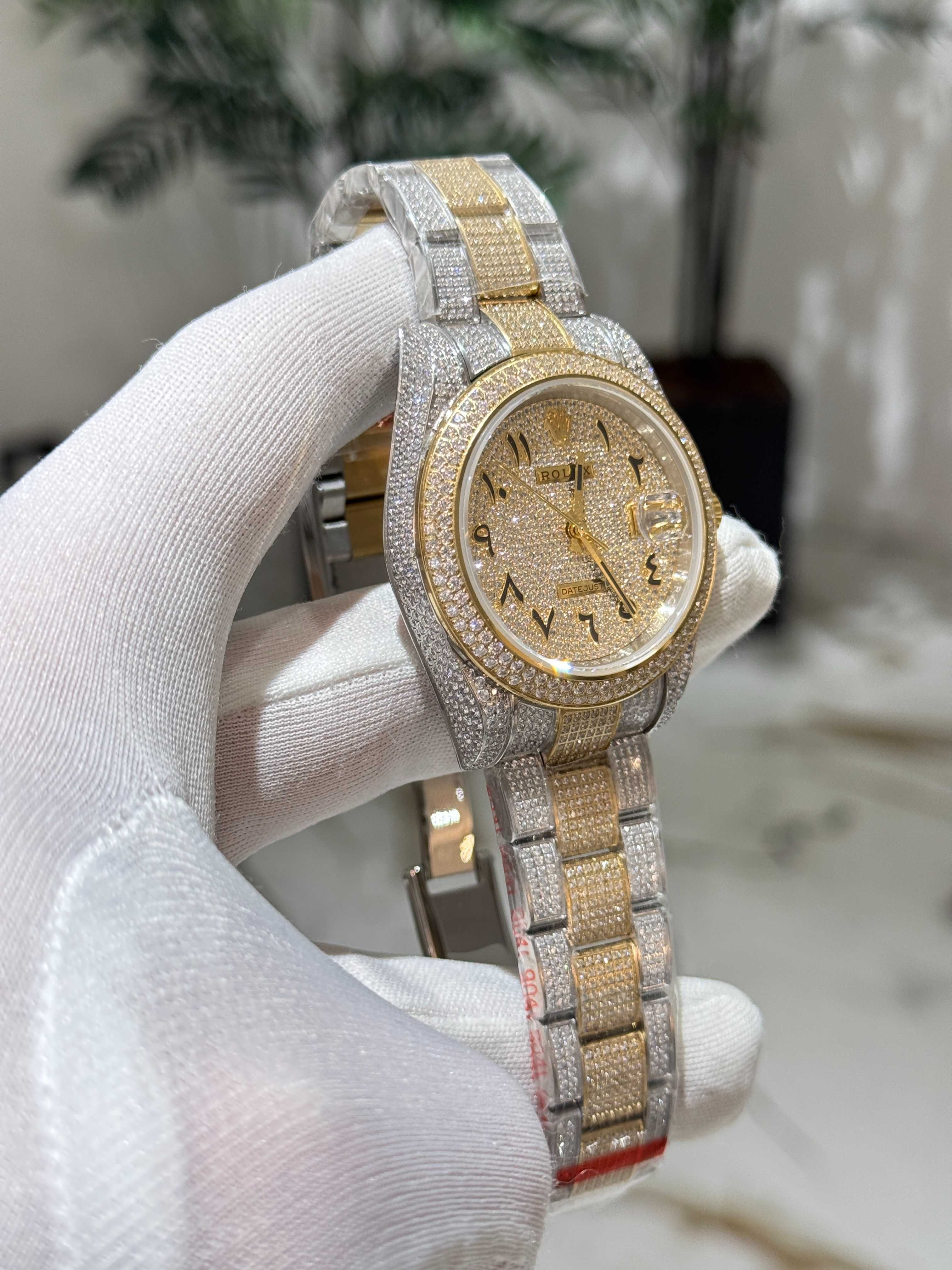 41mm icedout / сребро злато / диамант