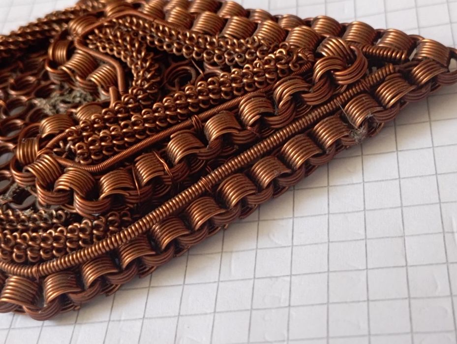 Ornament artizanal din cupru împletit - unicat,lucrat manual