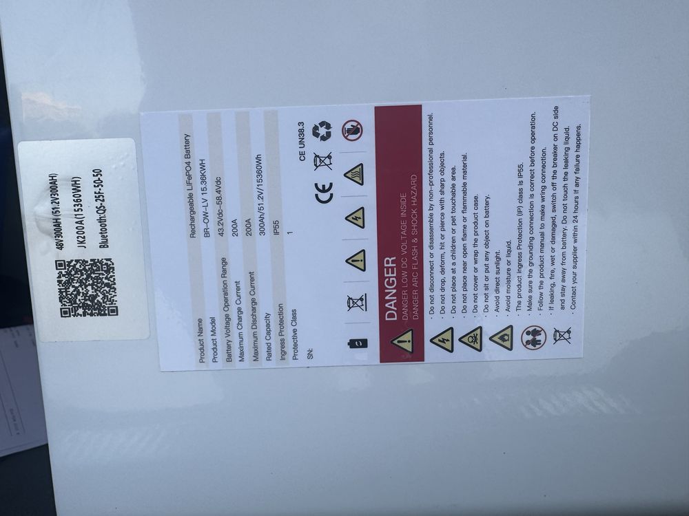 Соларни батерии LifePO4 15.36кВч 51.2V