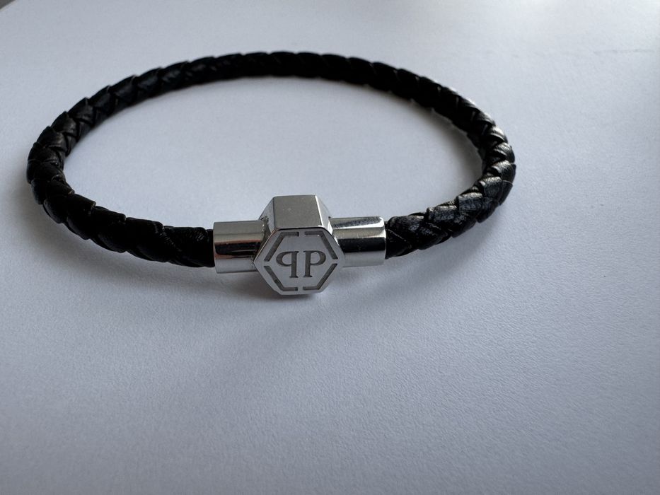 Philipp Plein- Сплетена гривна с магнитно закопчаване, 19 CM