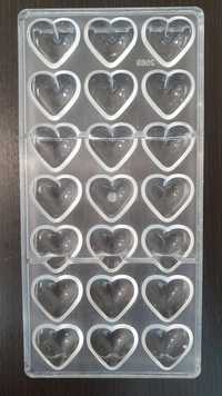 Поликарбонатная форма для шоколада сердце