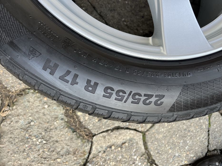 Jante aliaj 5x120mm, anvelope iarna 225/55 R17, BMW F10, F11, E60, X1