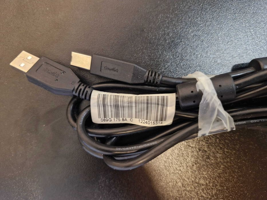 Кабель интерфейсный HP Original, A-B,USB 2.0, 3 м, черный