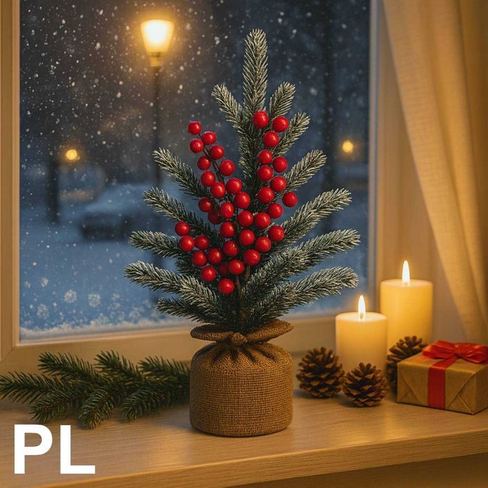 Декоративна мини елха 40 см – Празнична и стилна