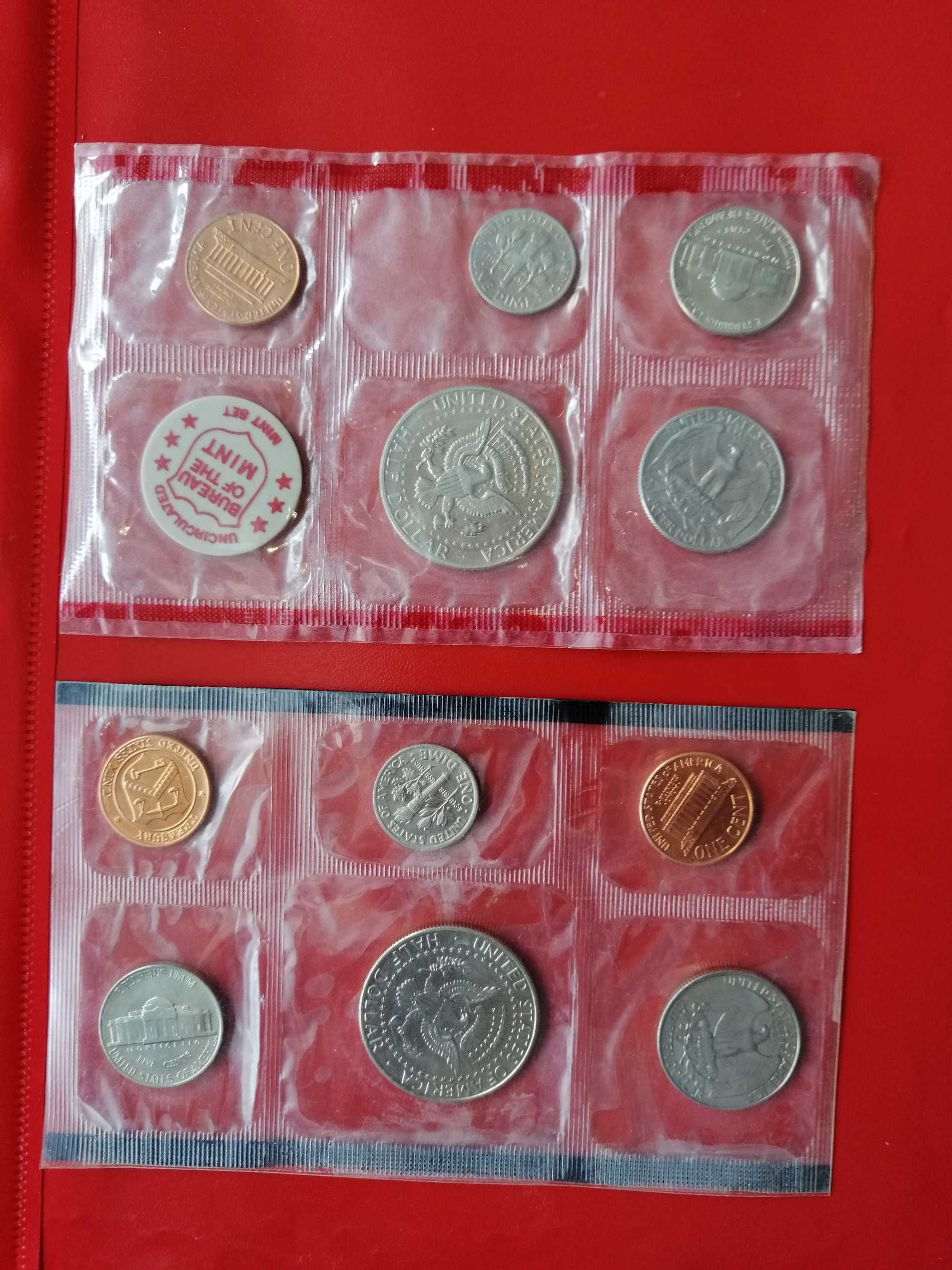 Vand 5 monede US 1989 si 1971 set P&D mints